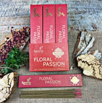 Ispalla Palo Santo, Wild Herbs & Florals Incense (Floral Passion)- Retail Display Box- 12 packs 